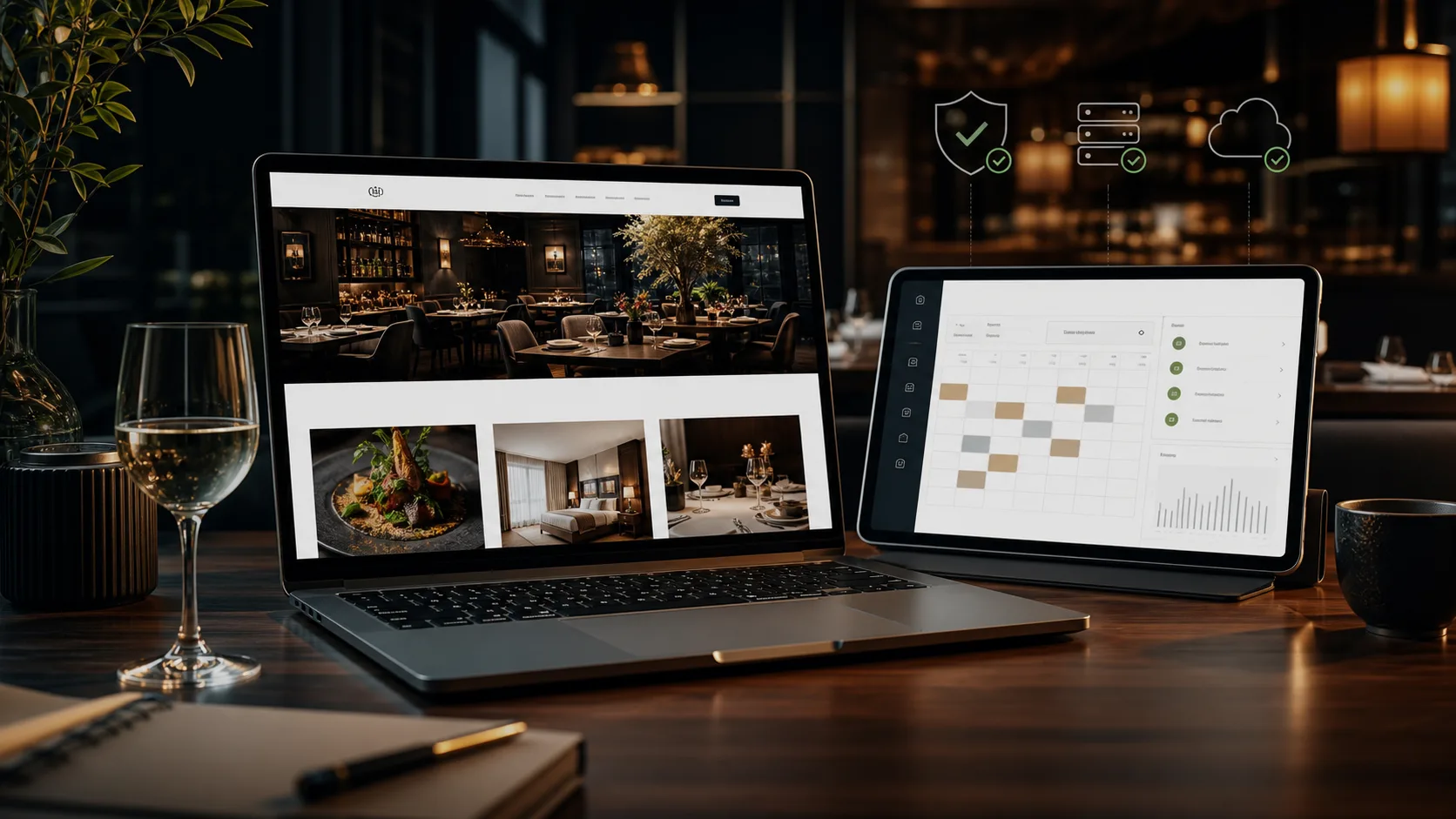 Visual del proyecto Web corporativa, aplicación acuta.me para reservas, mantenimiento servidores y ciberseguridad